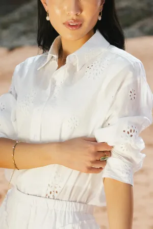 Kaya Floral Lace Button Up - FINAL SALE