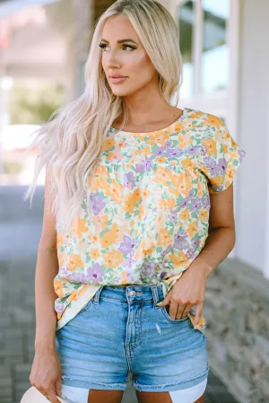 Keyhole Back Babydoll Blouse
