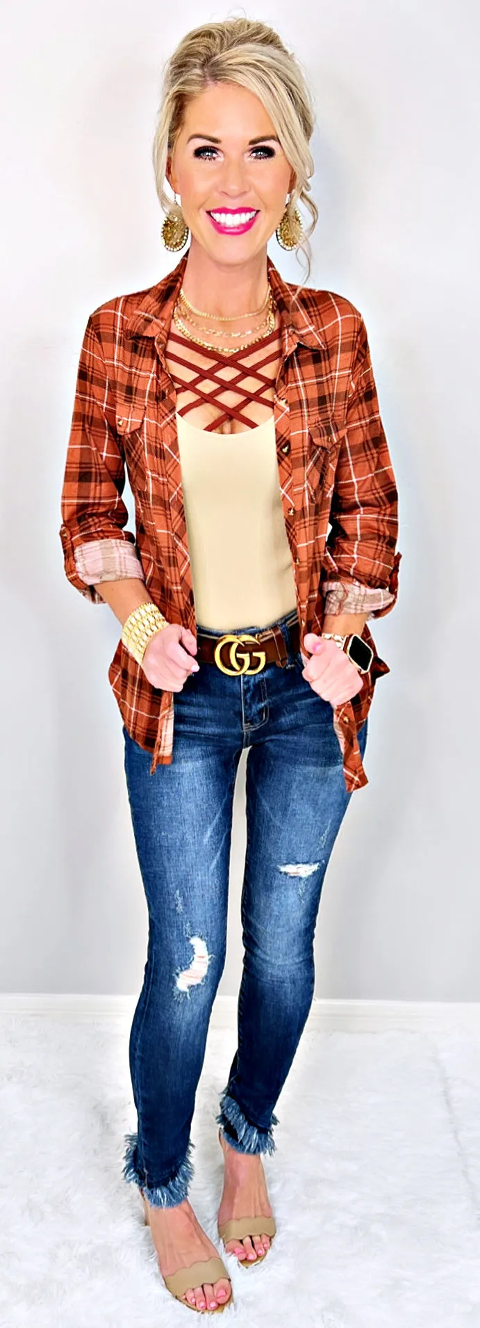 Kristy Raw Hem Jeans - Dark