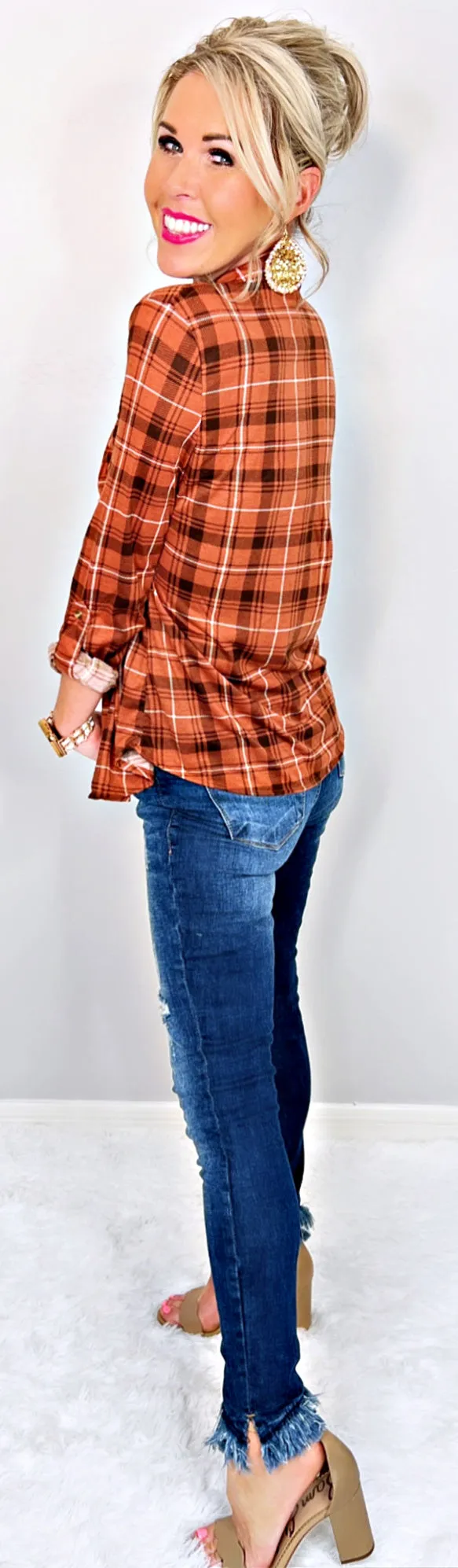 Kristy Raw Hem Jeans - Dark