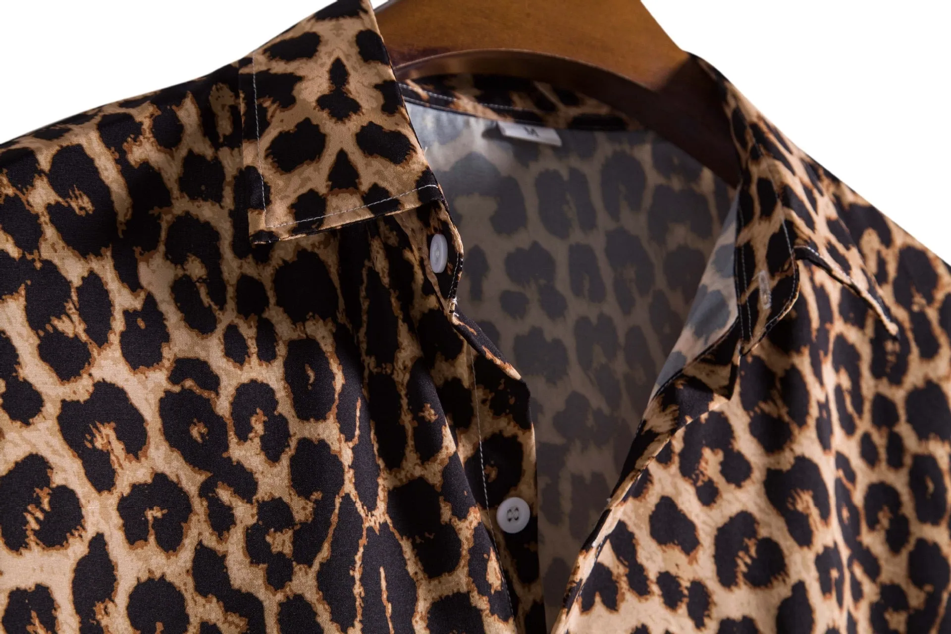 Leopard Floral Shirt Men Camisa Masculina Brand Slim Fit Short Sleeve Hawaiian Shirt Men Party Beach Casual Shirts Male XXL
