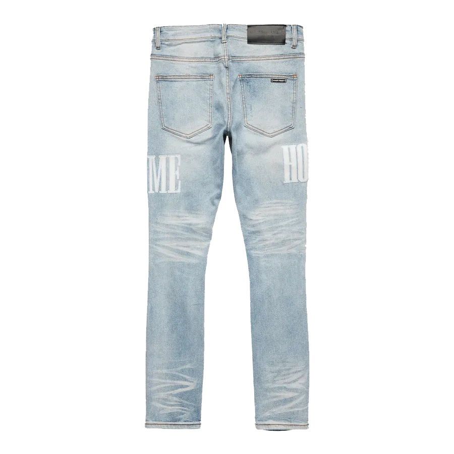 Letterman Denim Blue White