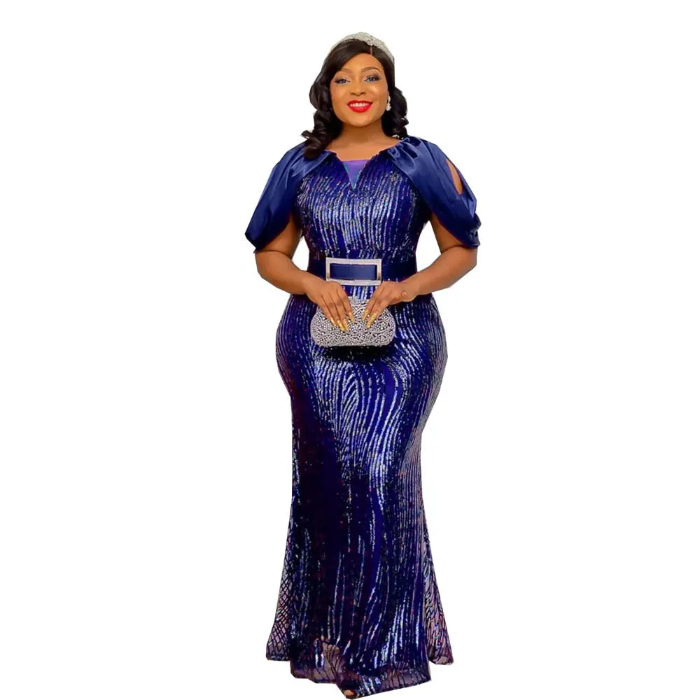 Luxury Evening Dresses Women Plus Size Sequin Mermaid Bodycon Dress