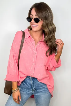 Margot Mineral Wash Button Down Top