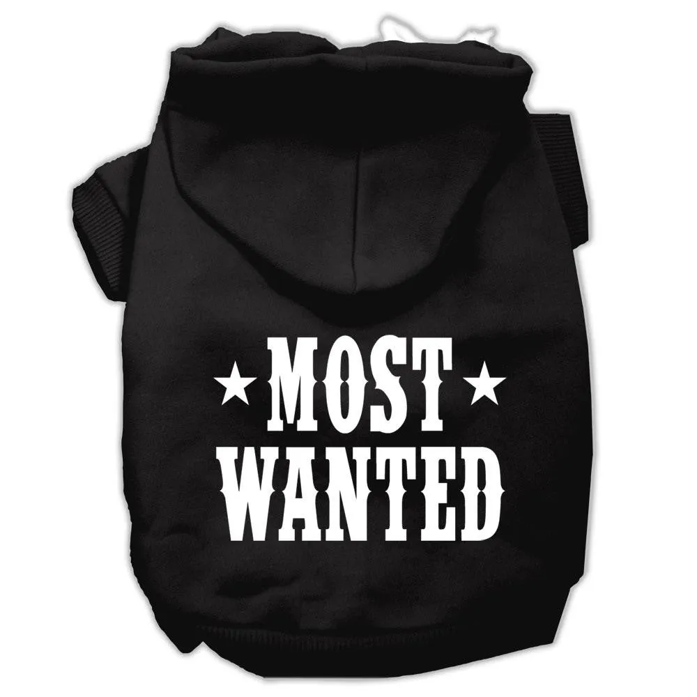 Most Wanted Screen Print Pet Hoodies Black Size XXL (18)