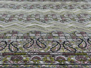 Multicoloured Thread & Sequins Embroidered Chanderi Fabric