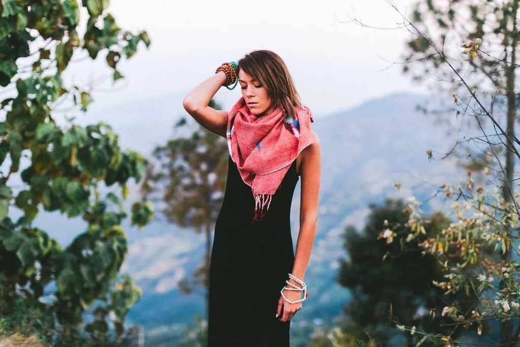 Nepalese Print Yak Wool Shawl