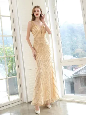 NumberSea Boutique evening dresses Luxury Party Dress straps mermaid sexy elegant Prom dress