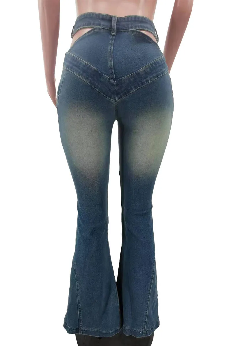 PG0264 Retro Denim Bootcut Jeans