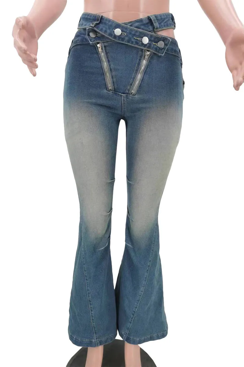 PG0264 Retro Denim Bootcut Jeans
