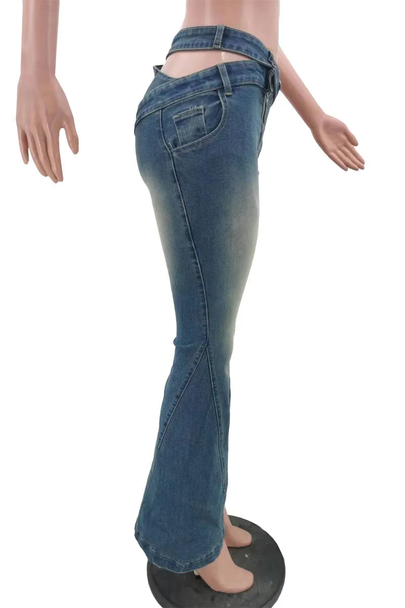 PG0264 Retro Denim Bootcut Jeans