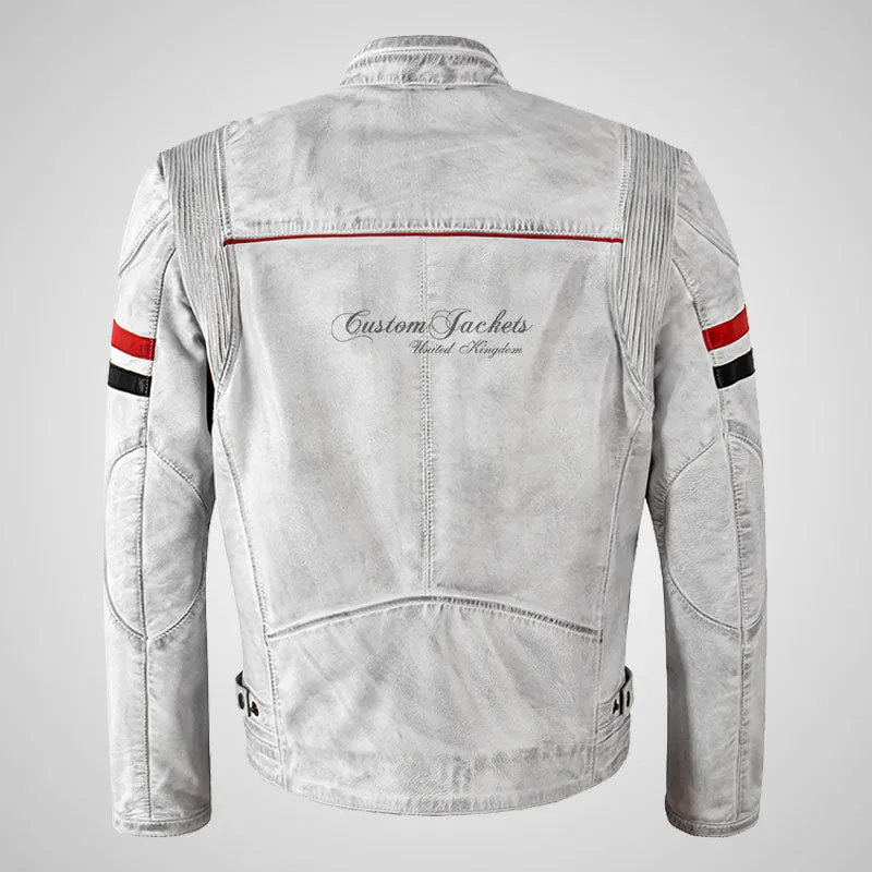 ROMAER Leather Biker Jacket For Mens Soft Leather Moto Jacket