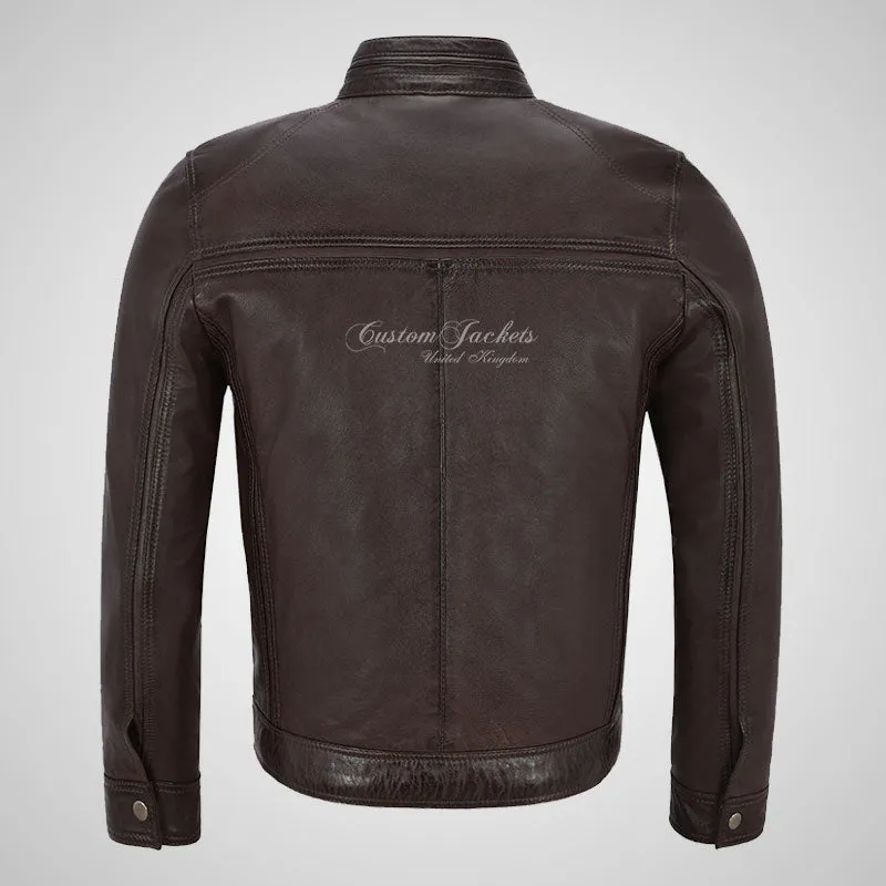 RYE Biker Leather Jacket For Mens Soft Leather Casual Fashion Jacket