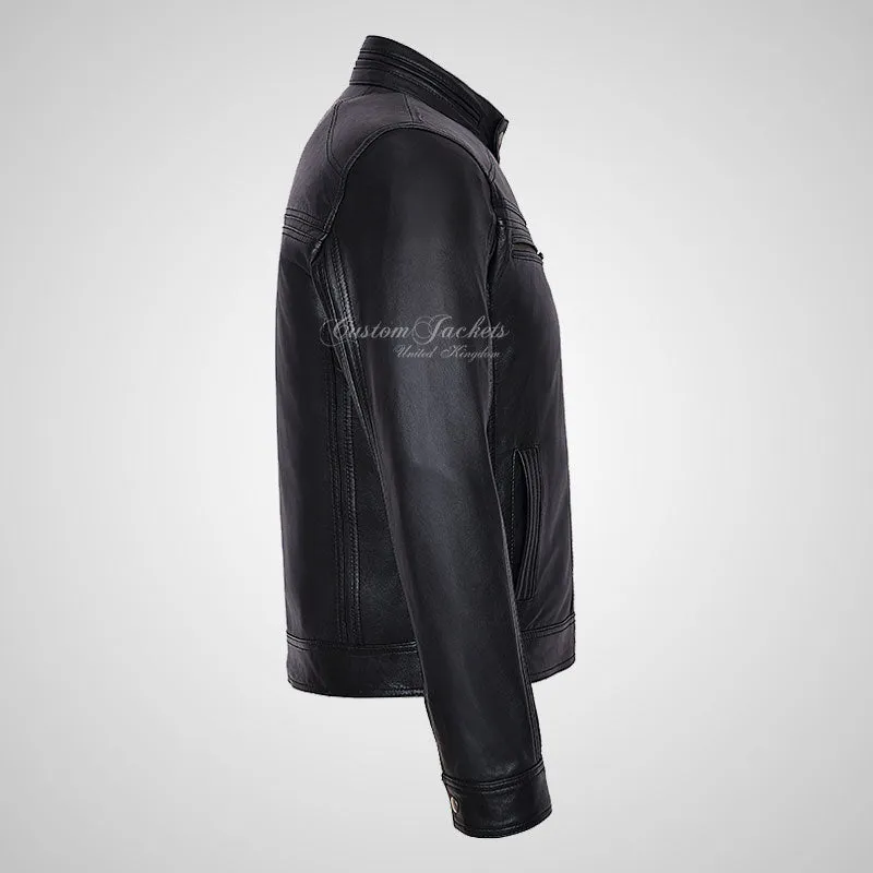 RYE Biker Leather Jacket For Mens Soft Leather Casual Fashion Jacket