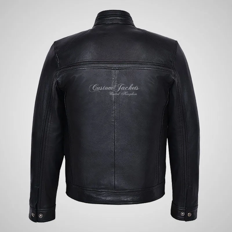 RYE Biker Leather Jacket For Mens Soft Leather Casual Fashion Jacket