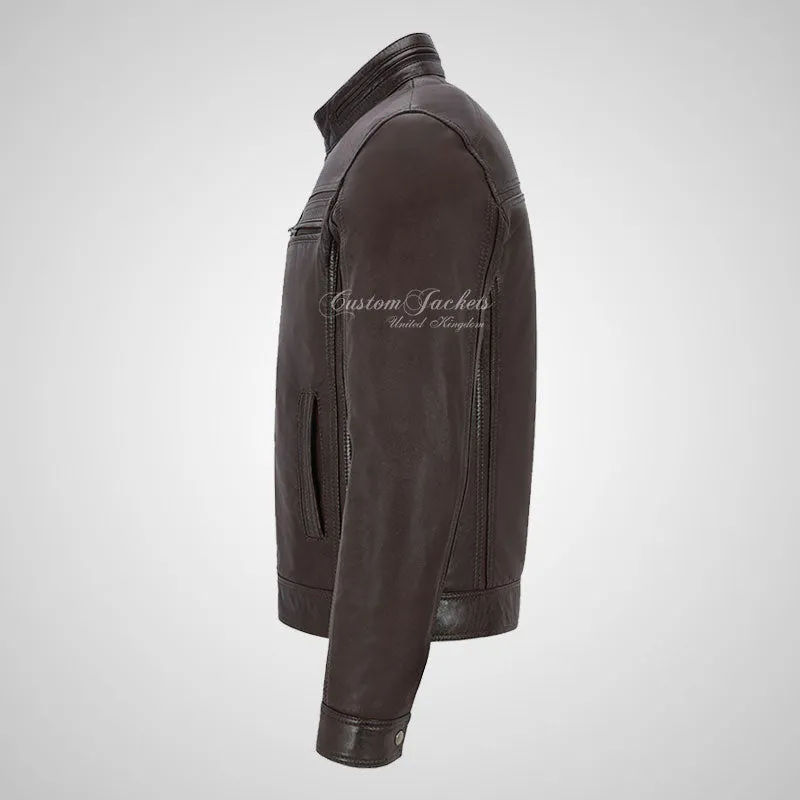 RYE Biker Leather Jacket For Mens Soft Leather Casual Fashion Jacket
