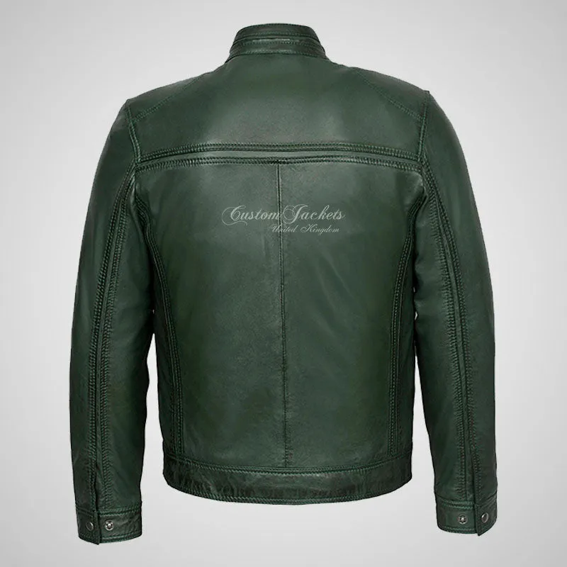 RYE Biker Leather Jacket For Mens Soft Leather Casual Fashion Jacket