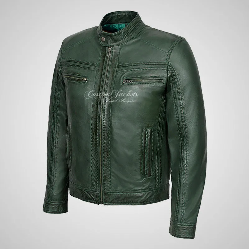 RYE Biker Leather Jacket For Mens Soft Leather Casual Fashion Jacket