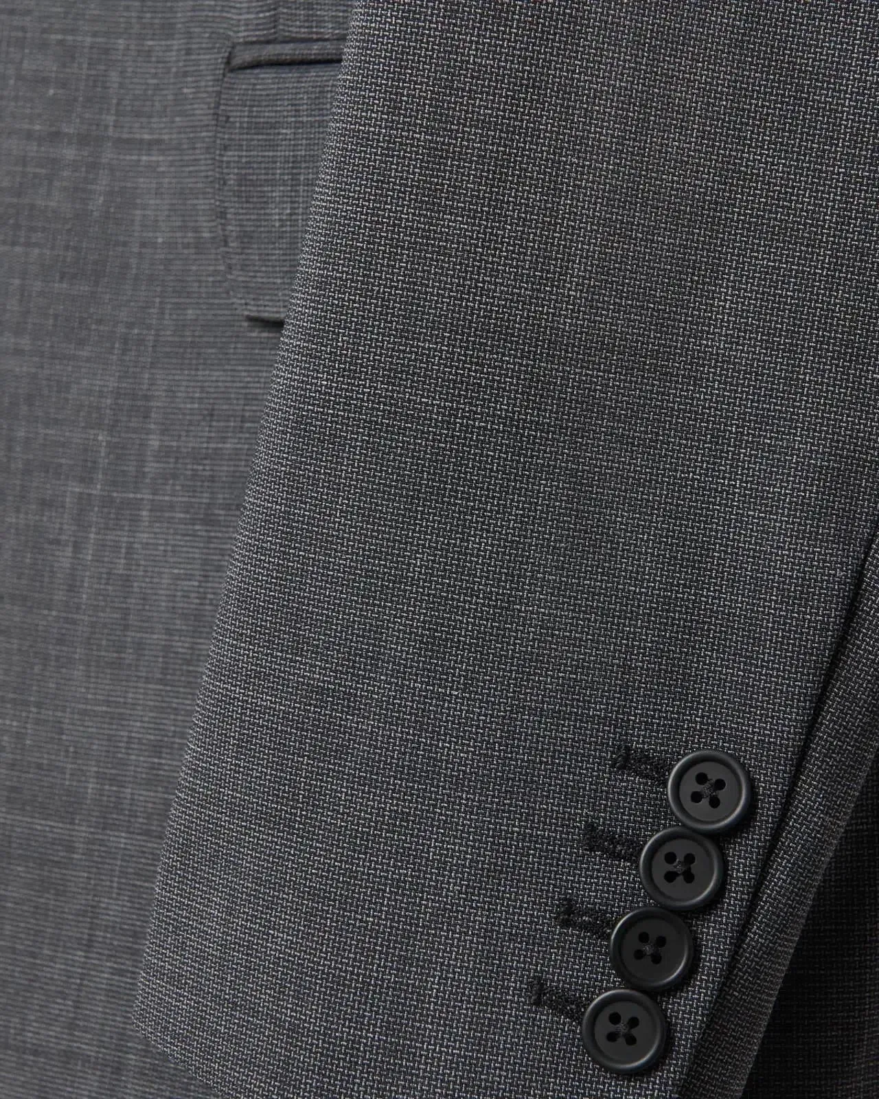SB1 Weave Wool Suit Charcoal Grey