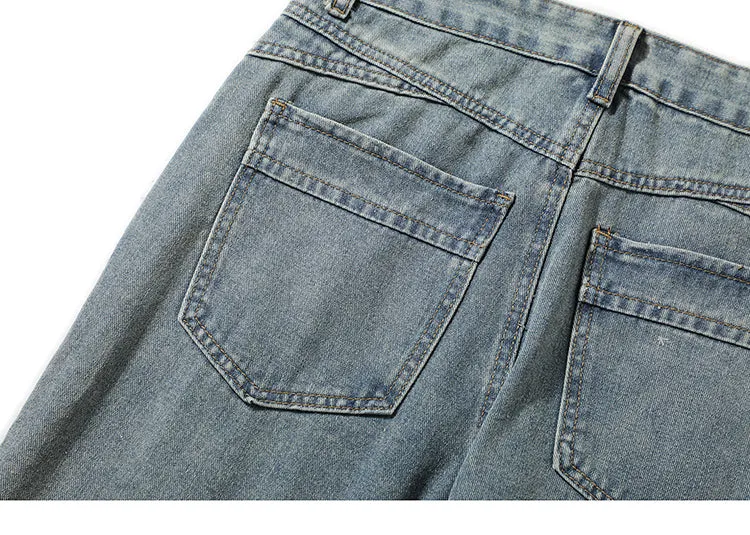 'Scale' Distressed Denim Jeans