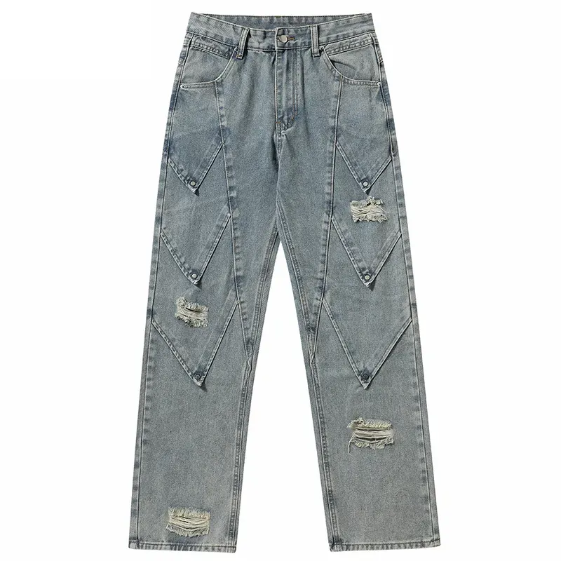 'Scale' Distressed Denim Jeans