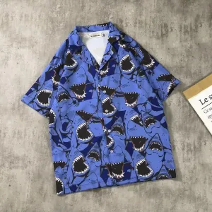 Shirt Men Street Hawaii Beach Women Fashion Short Sleeve Shirts Harujuku Mens