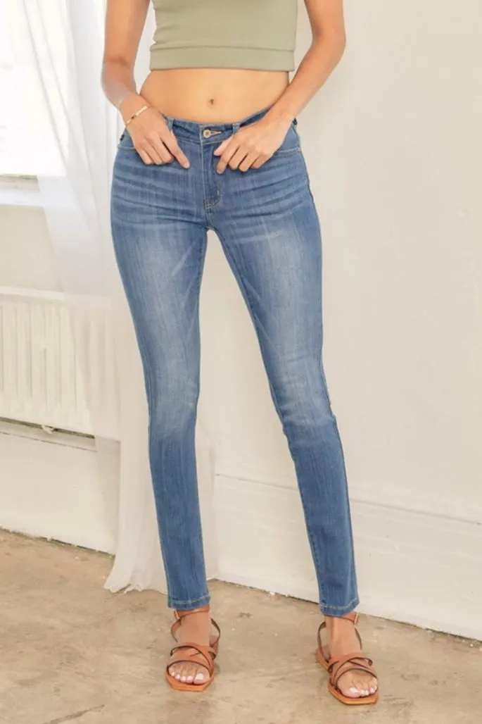 The Classic 5 Pocket Skinny Jeans in Medium Wash