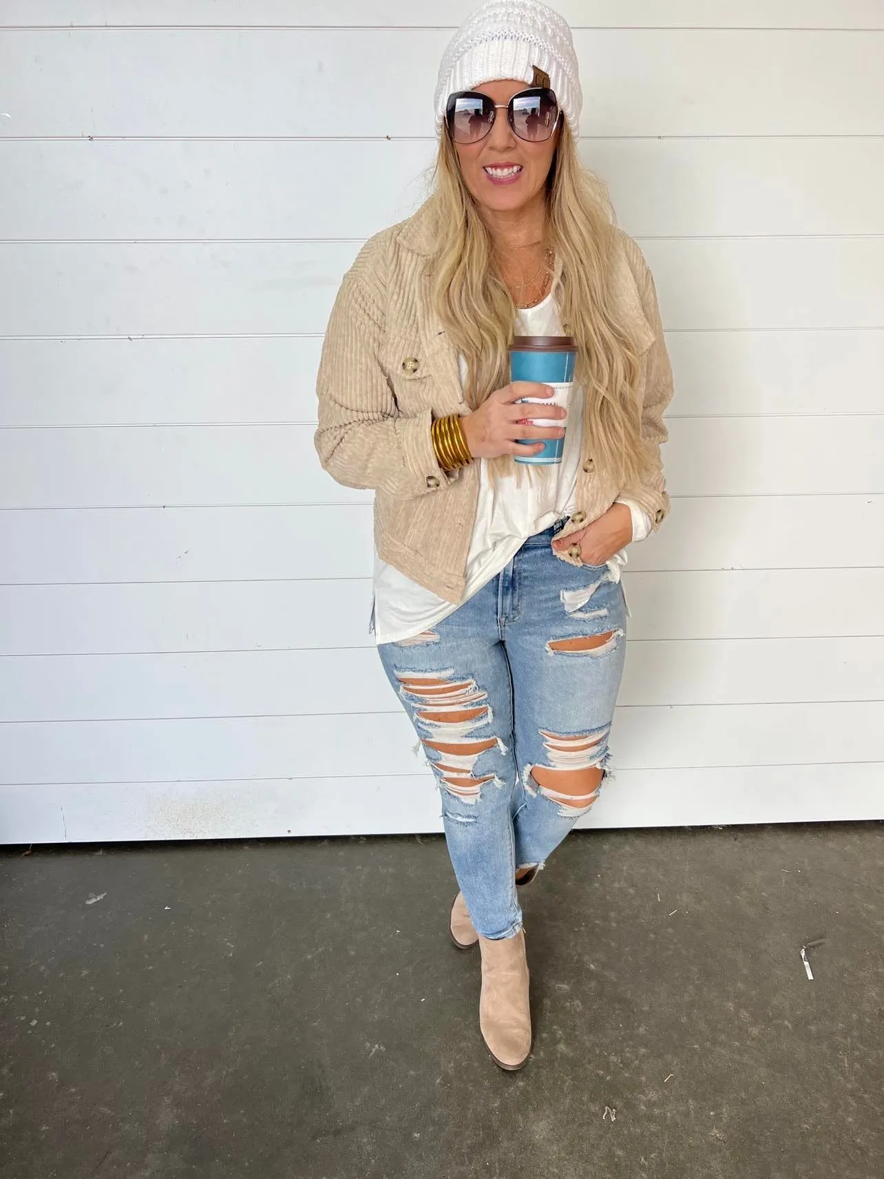 The Maria Mid Rise Crop Skinny Jeans - Mica