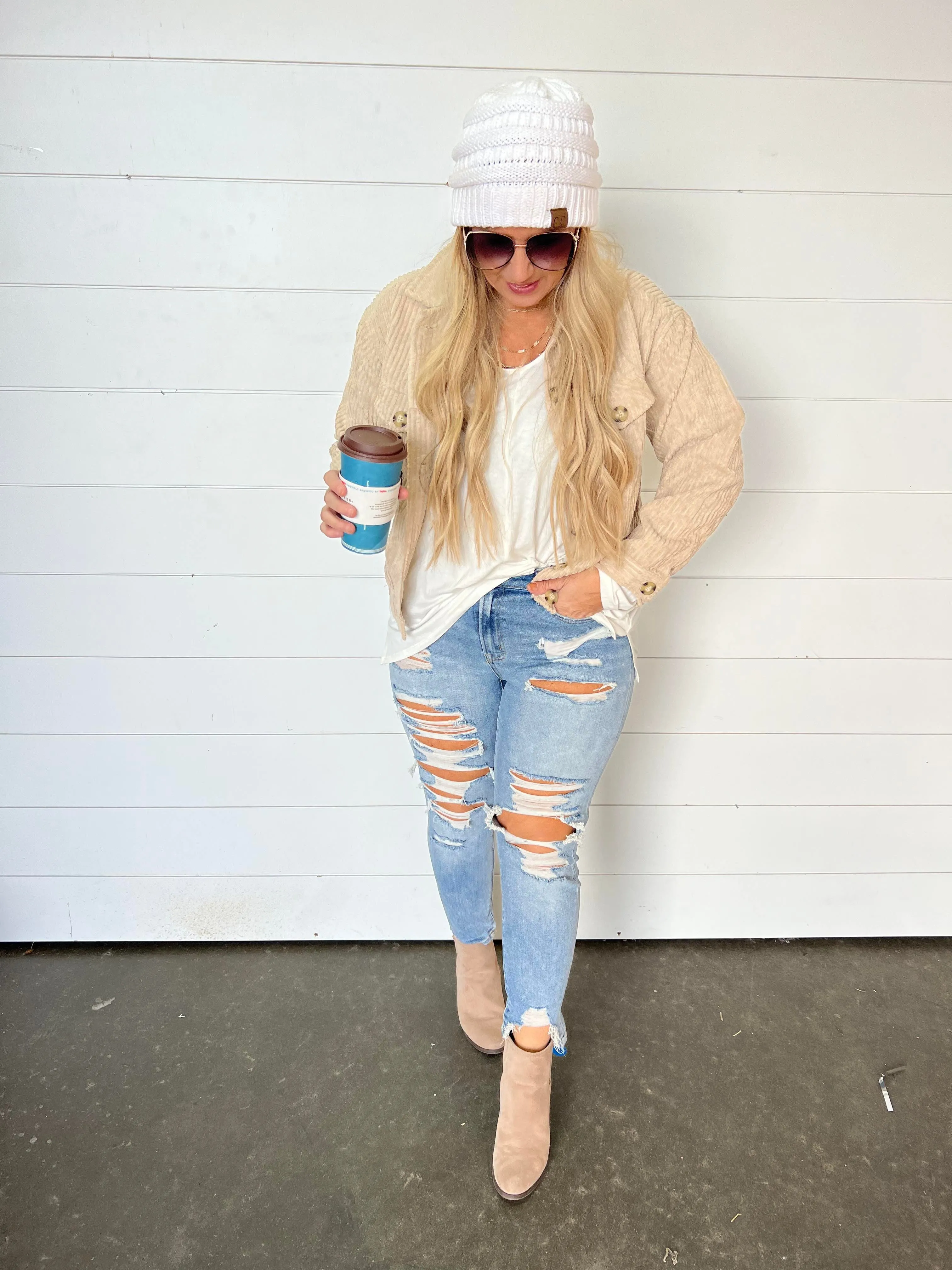 The Maria Mid Rise Crop Skinny Jeans - Mica