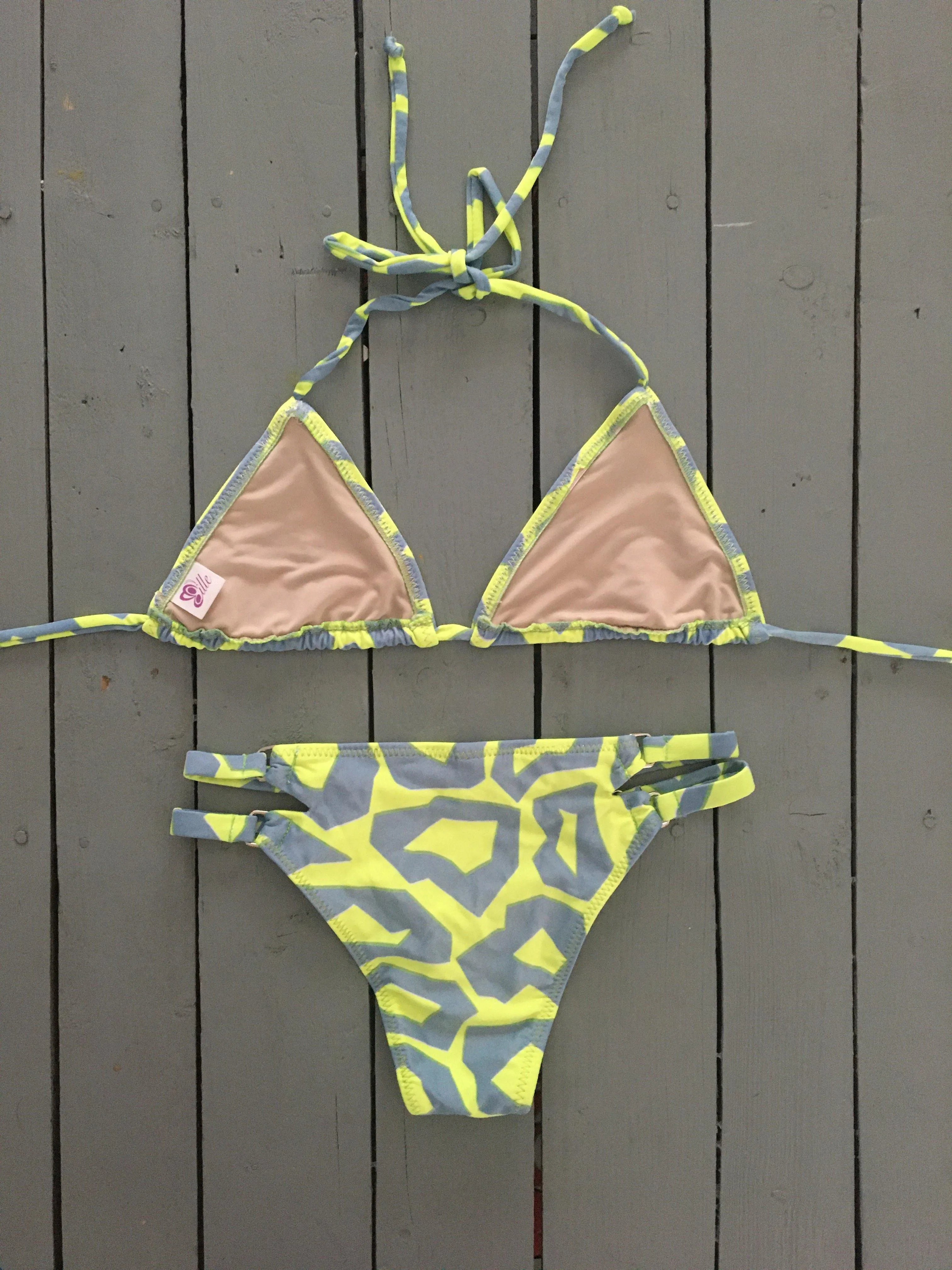 Triangle Bikini Top and Accessory Bikini Bottom Set