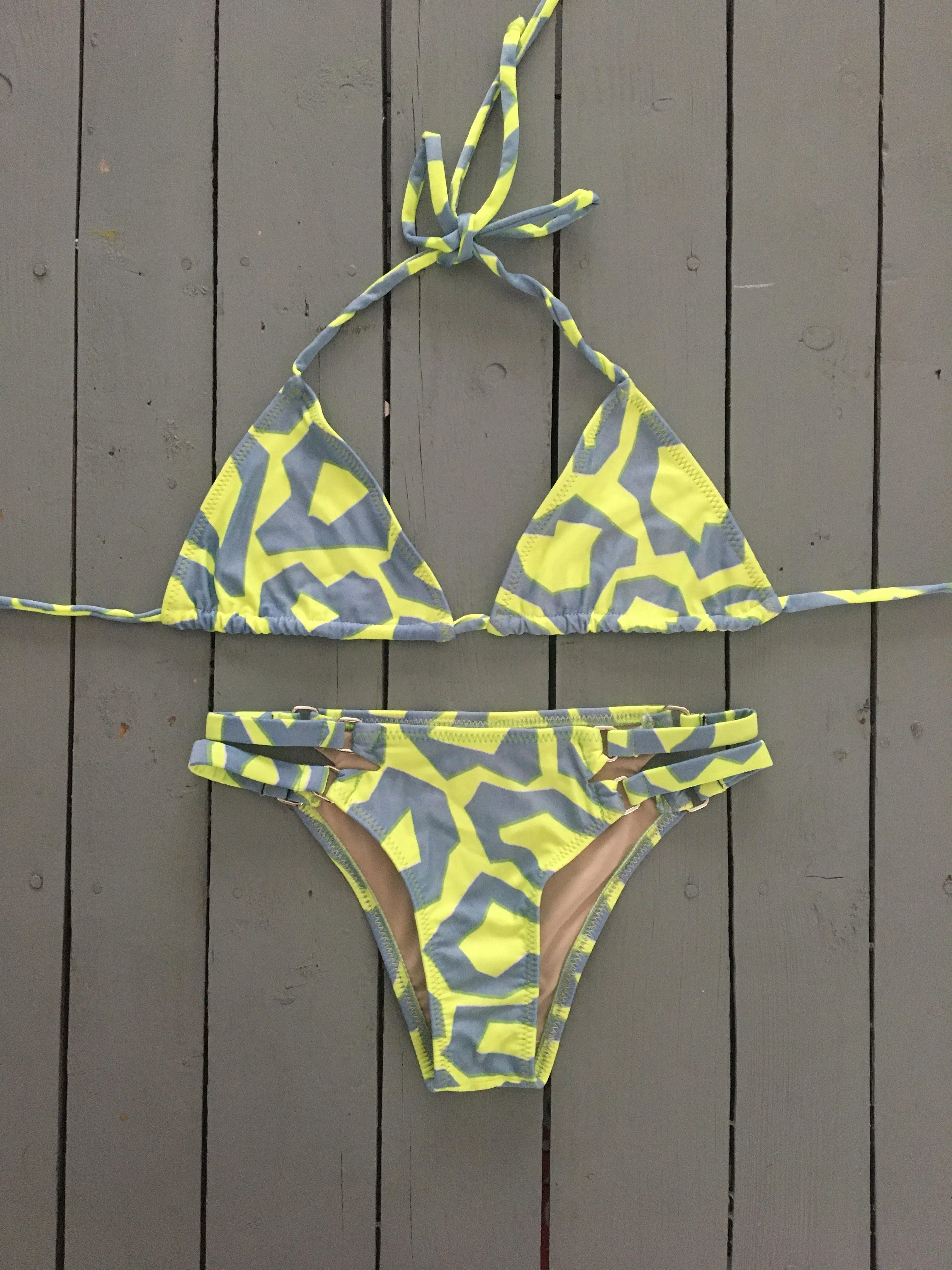 Triangle Bikini Top and Accessory Bikini Bottom Set