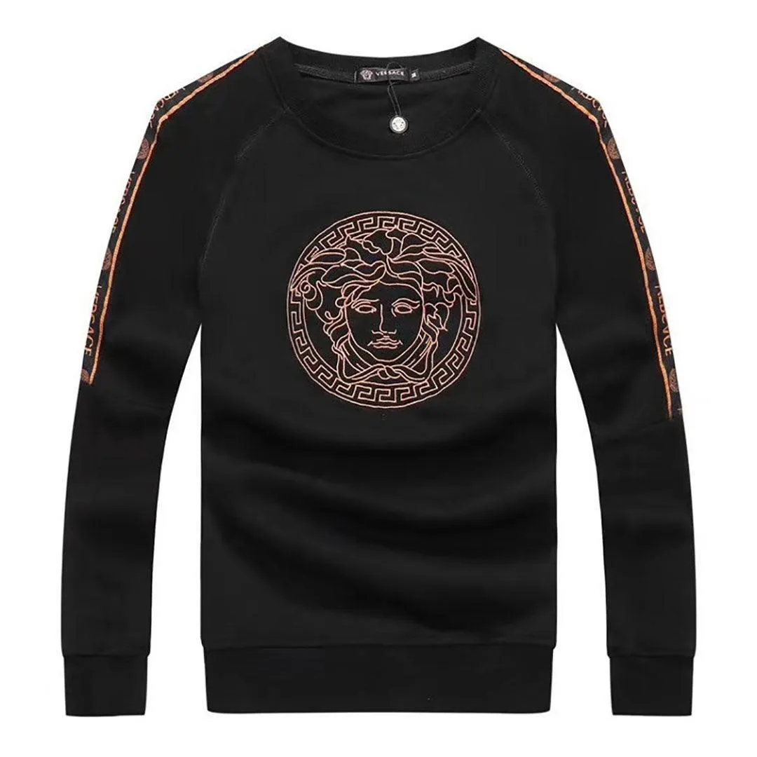 Vers Embroidered Medusa Sweatshirt-Black