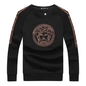 Vers Embroidered Medusa Sweatshirt-Black