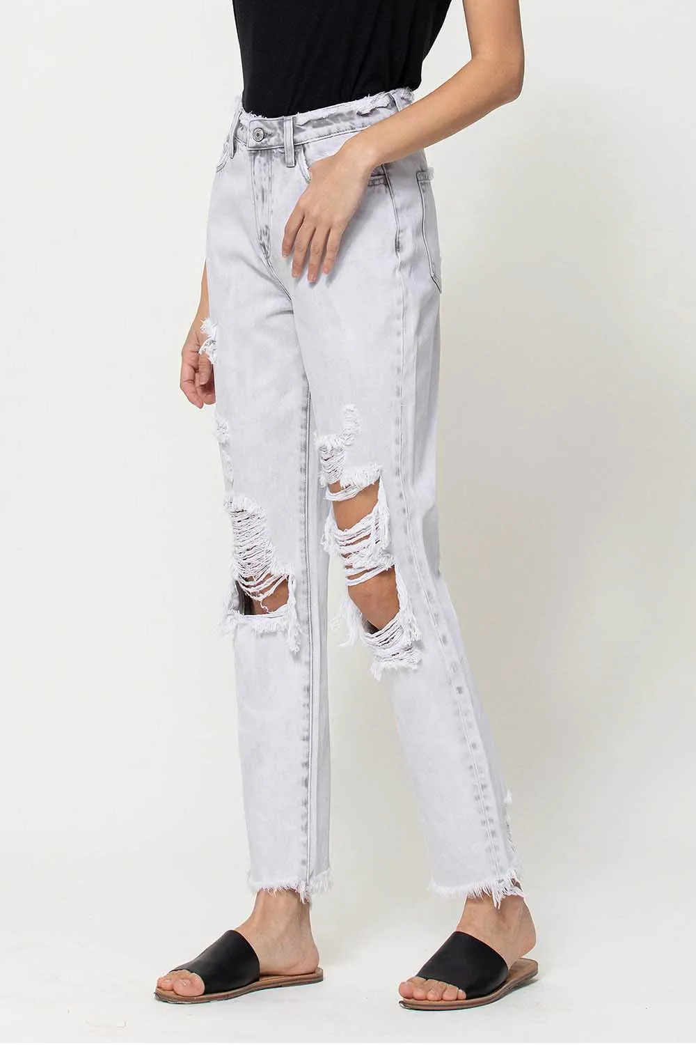 Vervet Emma Distressed High Rise Jeans