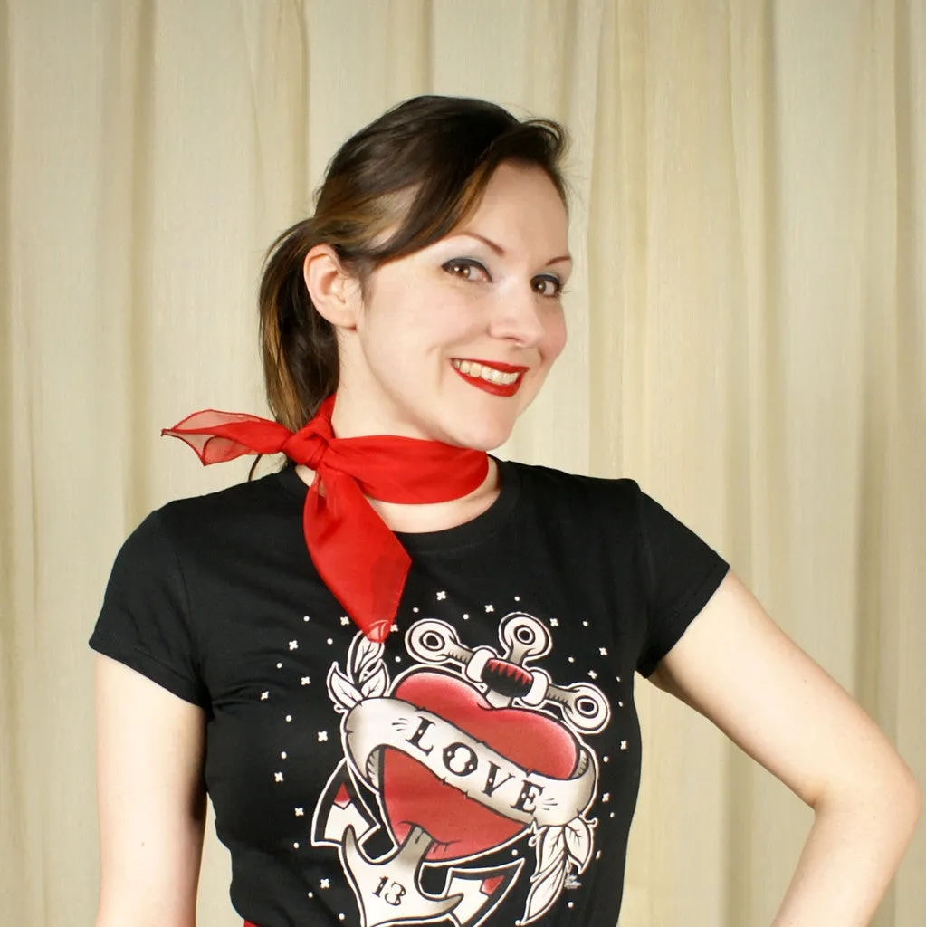 White 50s Neck Scarf