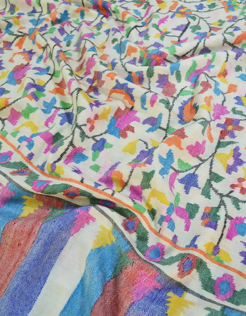 white kanni jamma pashmina shawl 8566