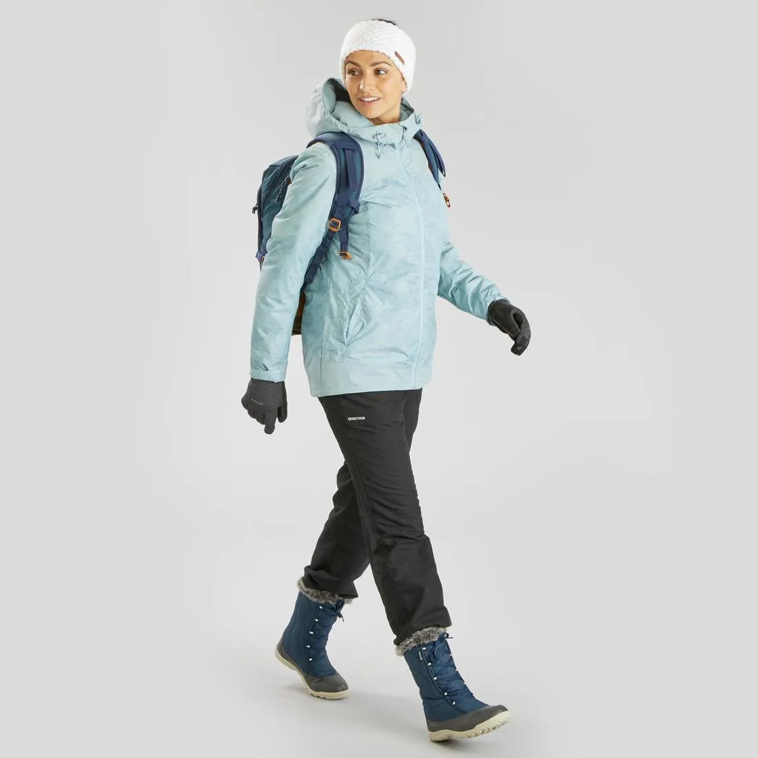 Women's High Snow Boots Laced Waterproof - SH500 X-Warm